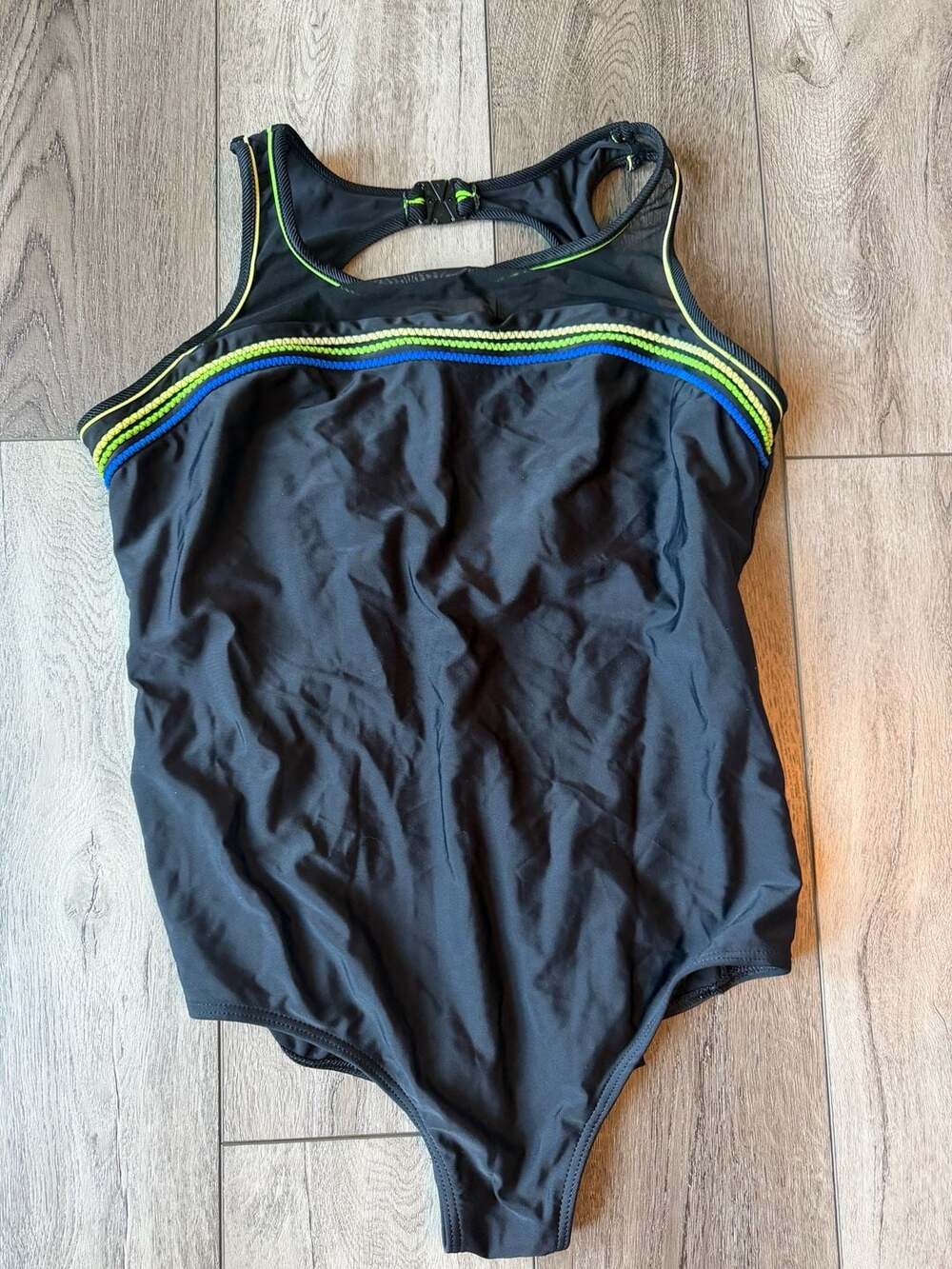 Fit System Black One Piece Swimsuit Size 20W40